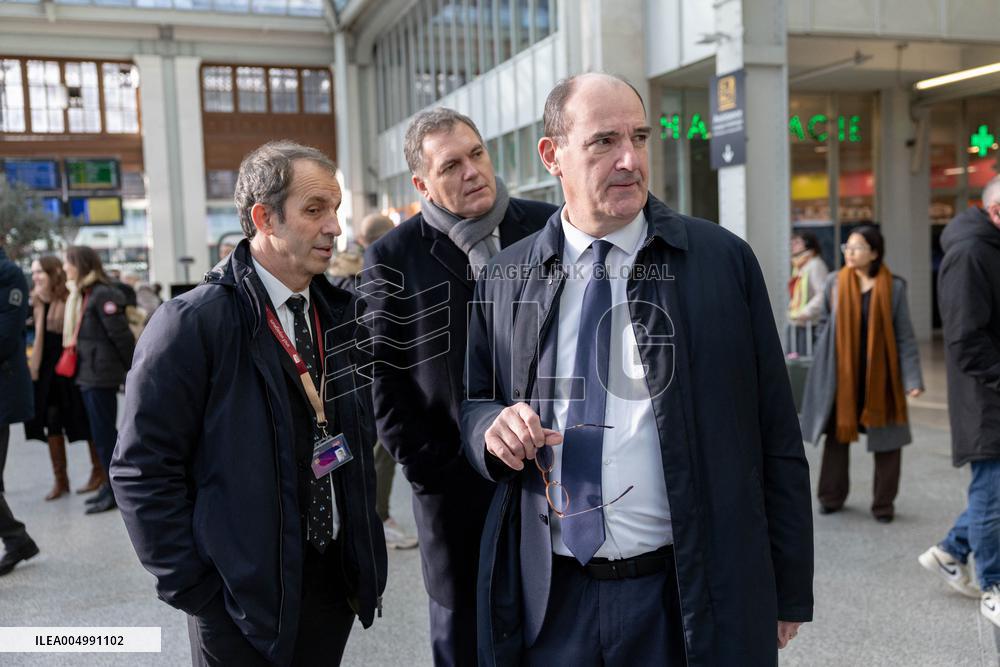 Visit of the Minister of Transport and the President of the SNCF at the Gare de Lyon - Paris AJ