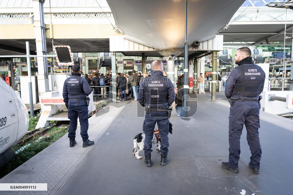 Illustration of the Gare de Lyon during the Christmas holiday departures - Paris AJ
