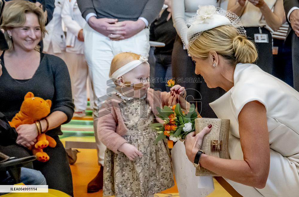 Queen Maxima Meets Children Before Signing Partnership - Utrecht