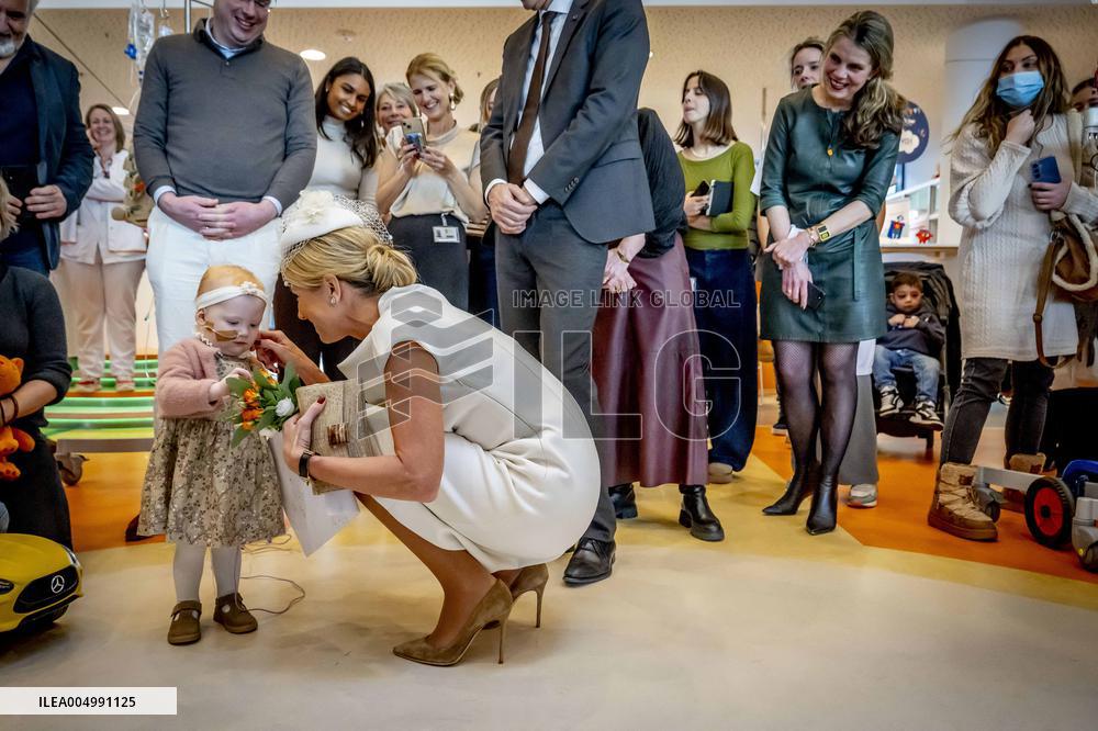 Queen Maxima Meets Children Before Signing Partnership - Utrecht
