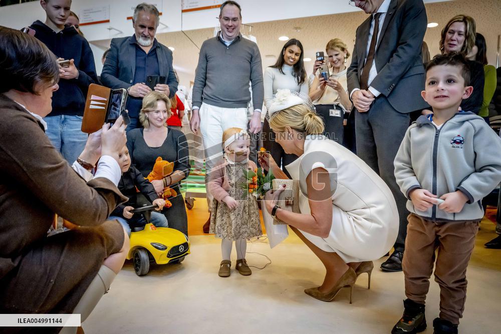 Queen Maxima Meets Children Before Signing Partnership - Utrecht