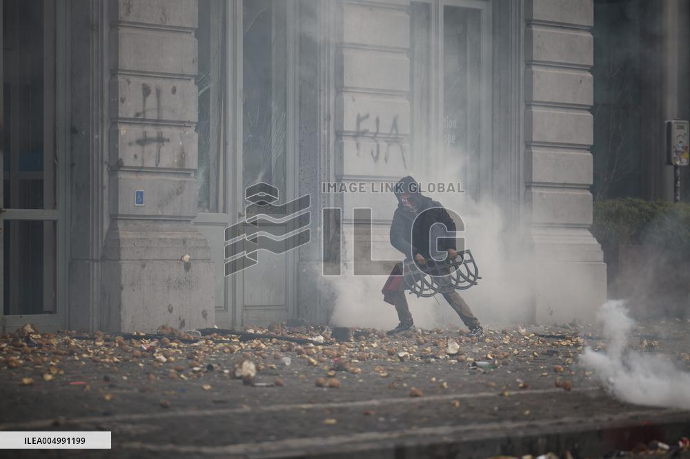 Farmers Protest Ahead Of EU Summit - Brussels