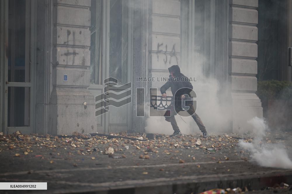 Farmers Protest Ahead Of EU Summit - Brussels