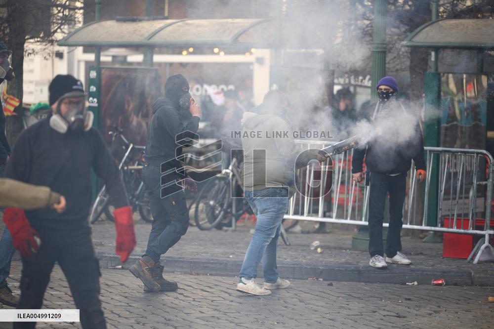 Farmers Protest Ahead Of EU Summit - Brussels