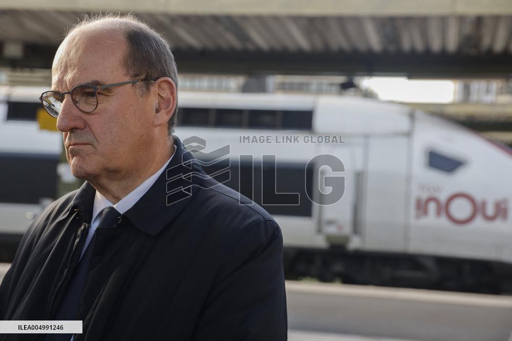 Visit of the Minister of Transport and the President of the SNCF at the Gare de Lyon - Paris