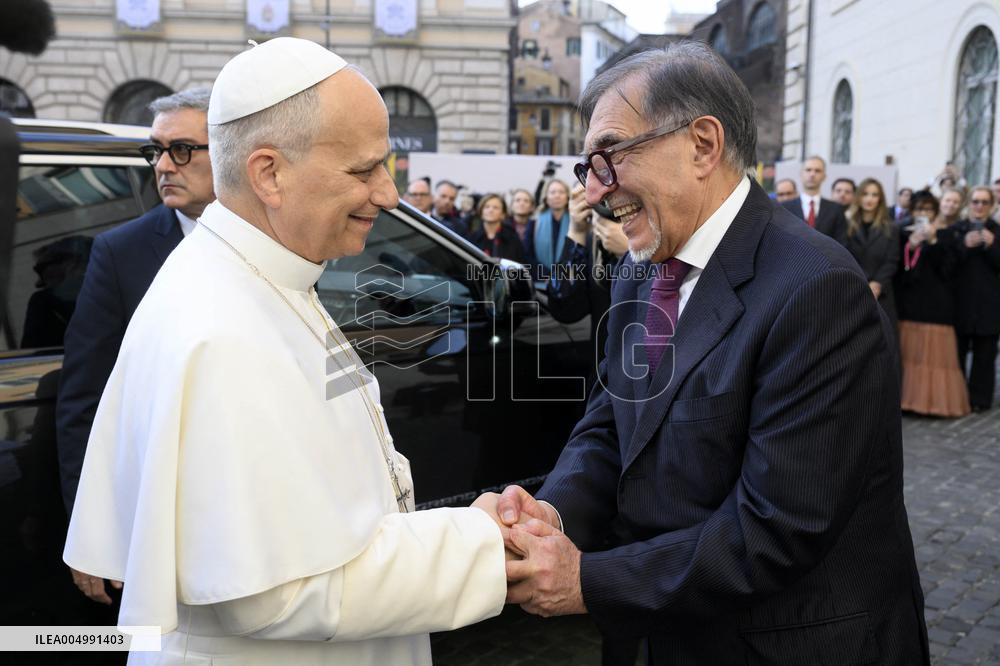 Pope Leo XIV Visits Italian Senate - Rome