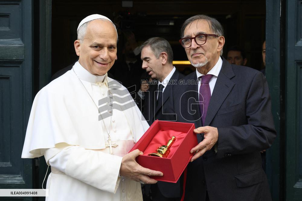 Pope Leo XIV Visits Italian Senate - Rome