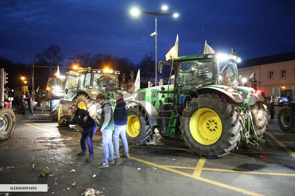 Farmers Protest Ahead Of EU Summit - Brussels