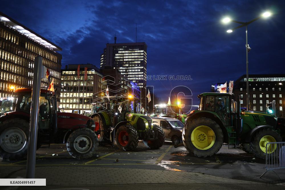 Farmers Protest Ahead Of EU Summit - Brussels