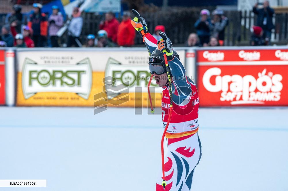 Adrien Theaux and Nils Allegre at Audi FIS Ski World Cup - Men's Downhill