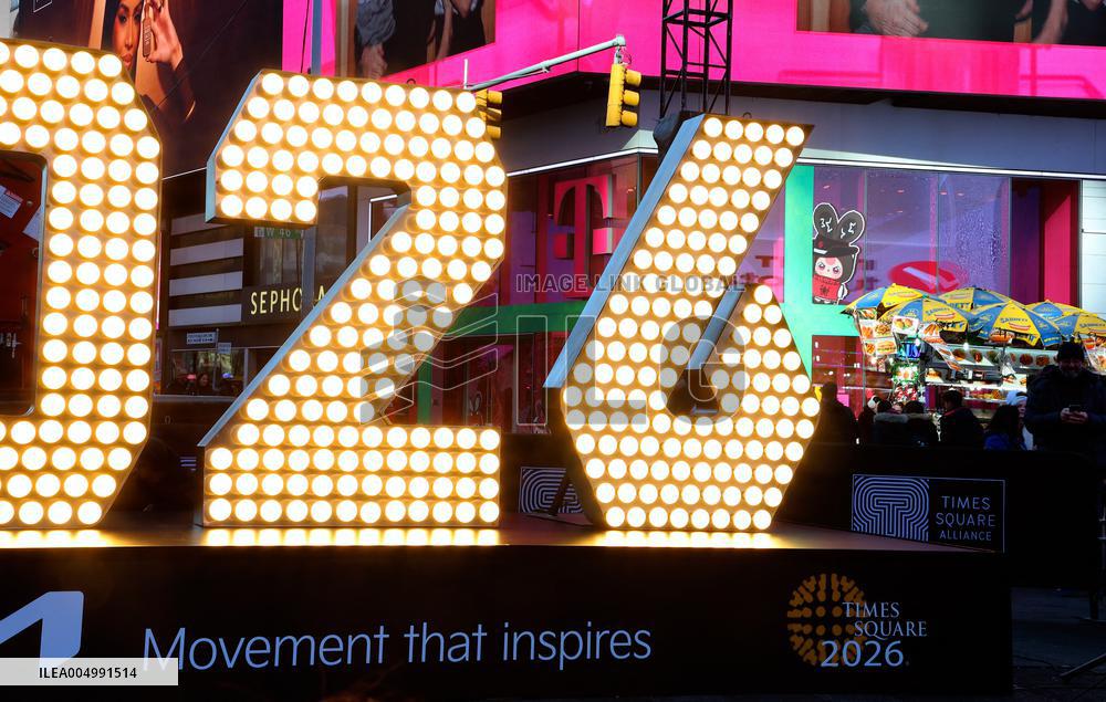 2026 Numeral Arrival in Times Square