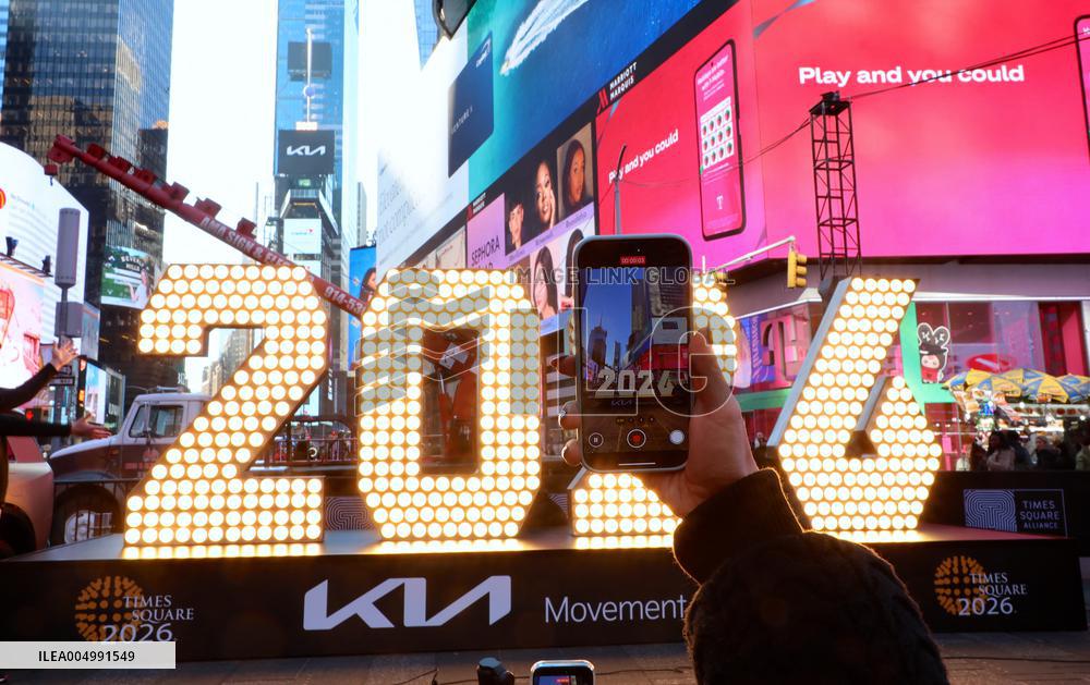 2026 Numeral Arrival in Times Square _NYC