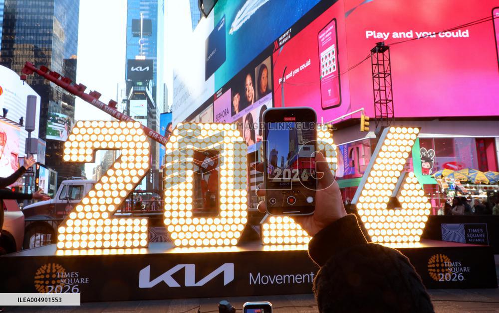 2026 Numeral Arrival in Times Square _NYC