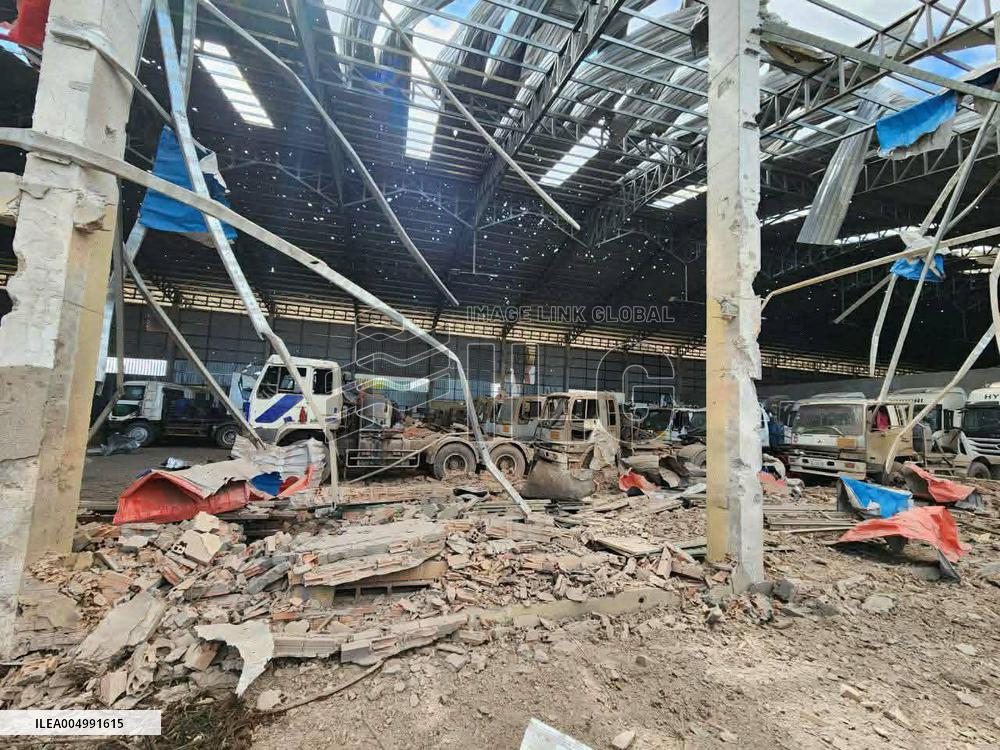 Damage to Civilian Buildings Near Border - Banteay Meanchey