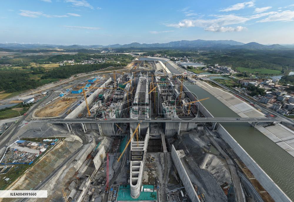 Construction of Pinglu Canal In Qinzhou - China