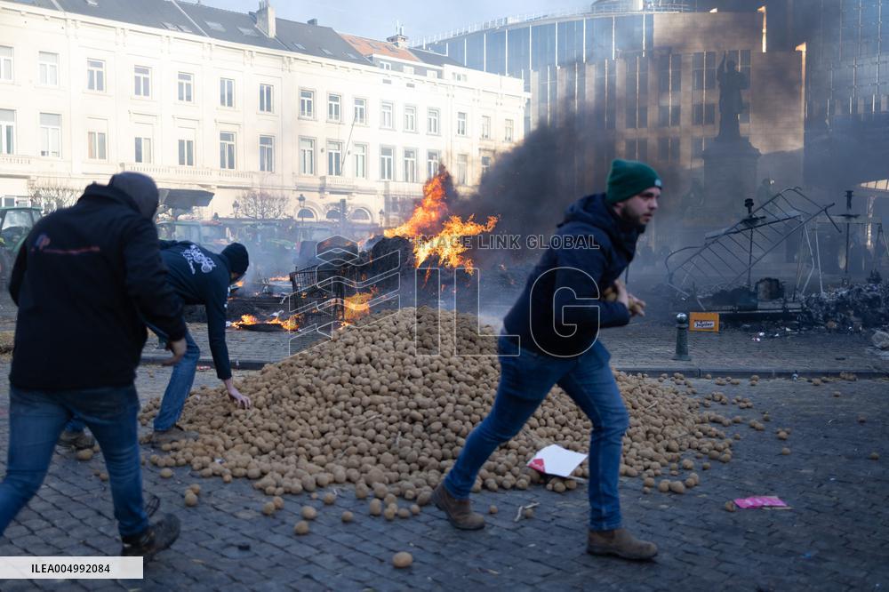 Farmers protest to denounce the reforms of the Common Agricultural Policy - Brussels