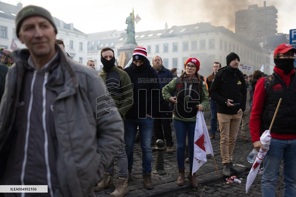 Farmers protest to denounce the reforms of the Common Agricultural Policy - Brussels