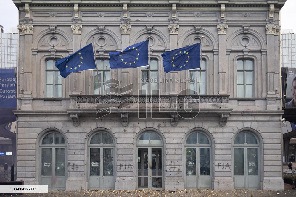 Farmers protest to denounce the reforms of the Common Agricultural Policy - Brussels