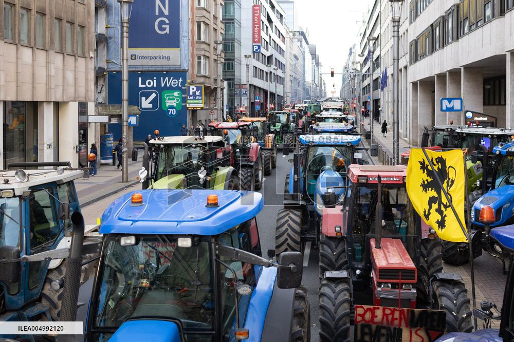Farmers protest to denounce the reforms of the Common Agricultural Policy - Brussels