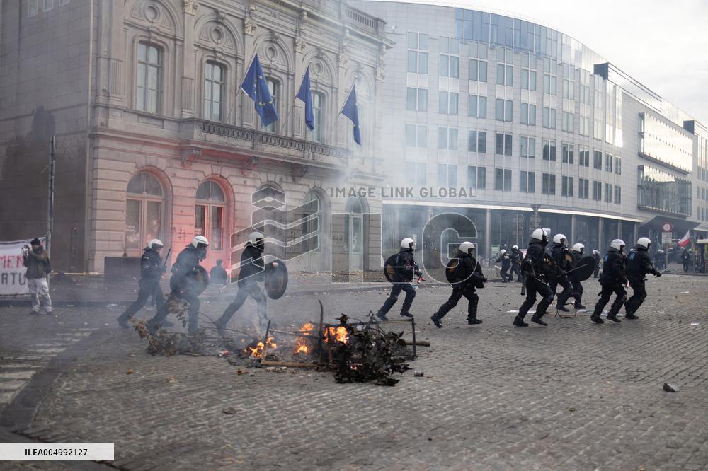 Farmers protest to denounce the reforms of the Common Agricultural Policy - Brussels