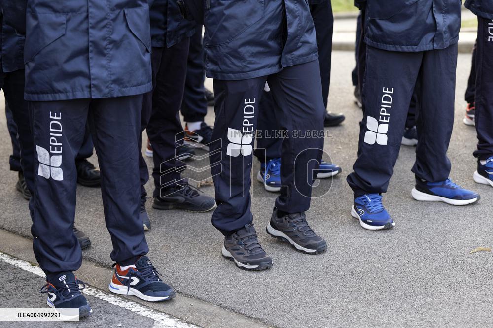 Jean-Pierre Farandou Visits To EPIDE - Margny-les-Compiegne