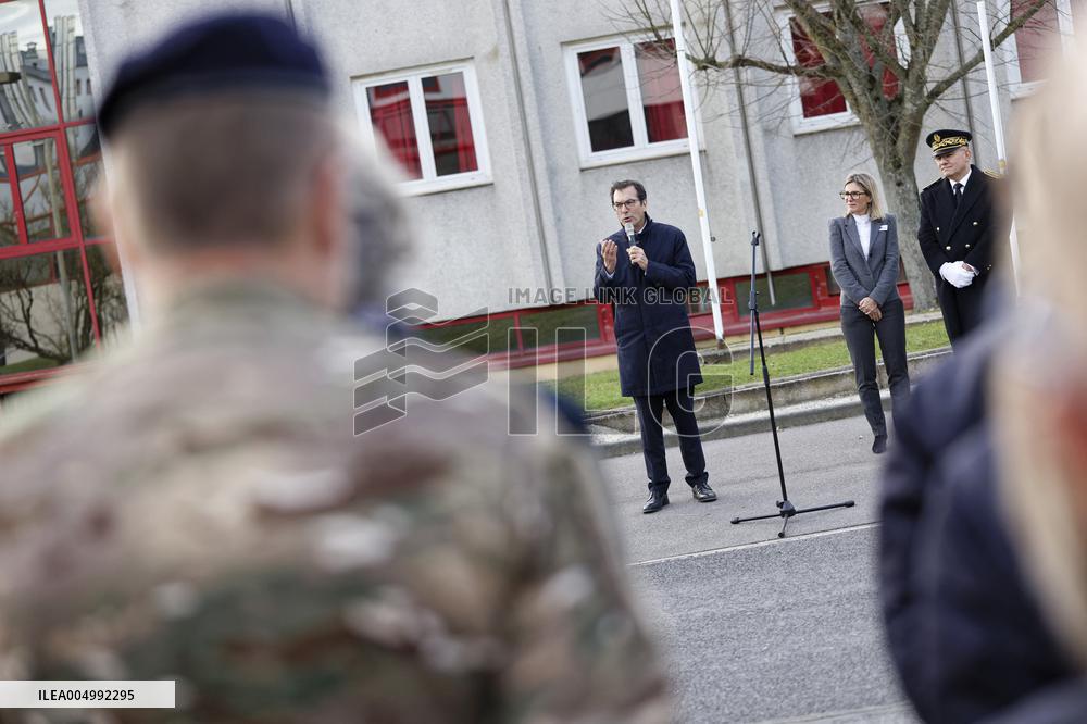 Jean-Pierre Farandou Visits To EPIDE - Margny-les-Compiegne