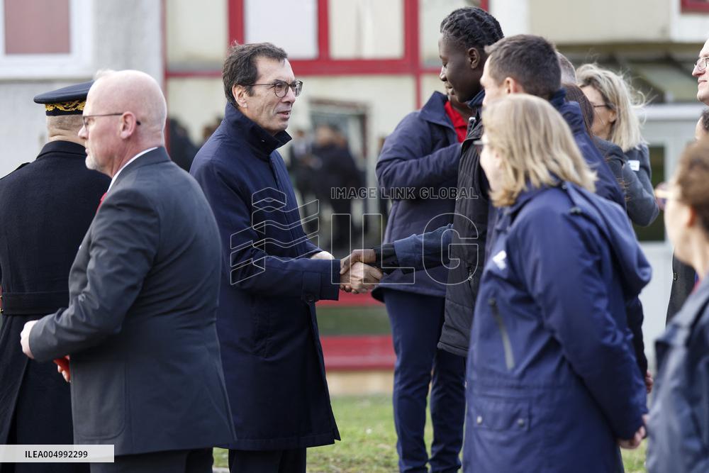 Jean-Pierre Farandou Visits To EPIDE - Margny-les-Compiegne