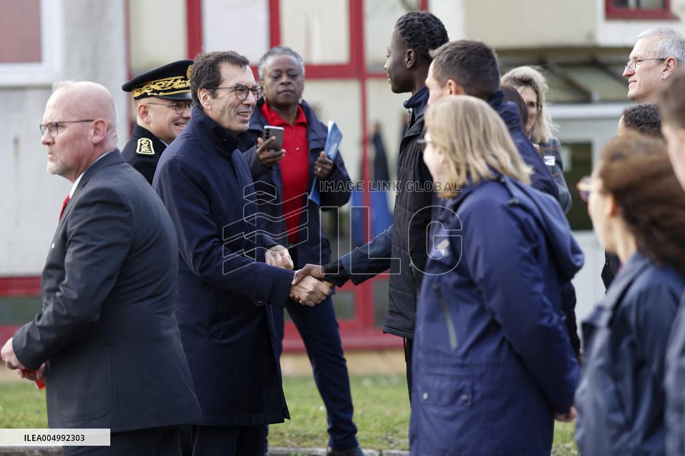 Jean-Pierre Farandou Visits To EPIDE - Margny-les-Compiegne