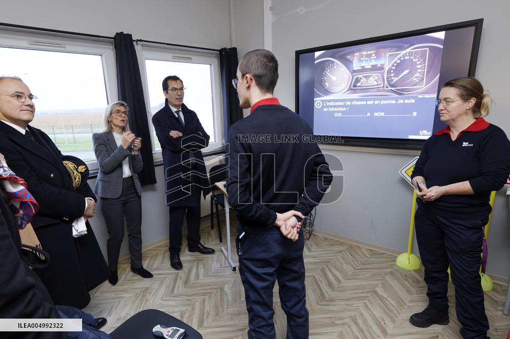 Jean-Pierre Farandou Visits To EPIDE - Margny-les-Compiegne