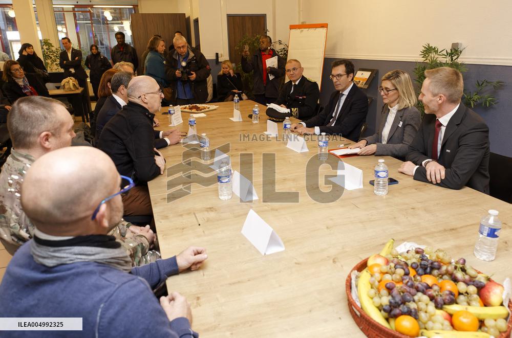 Jean-Pierre Farandou Visits To EPIDE - Margny-les-Compiegne