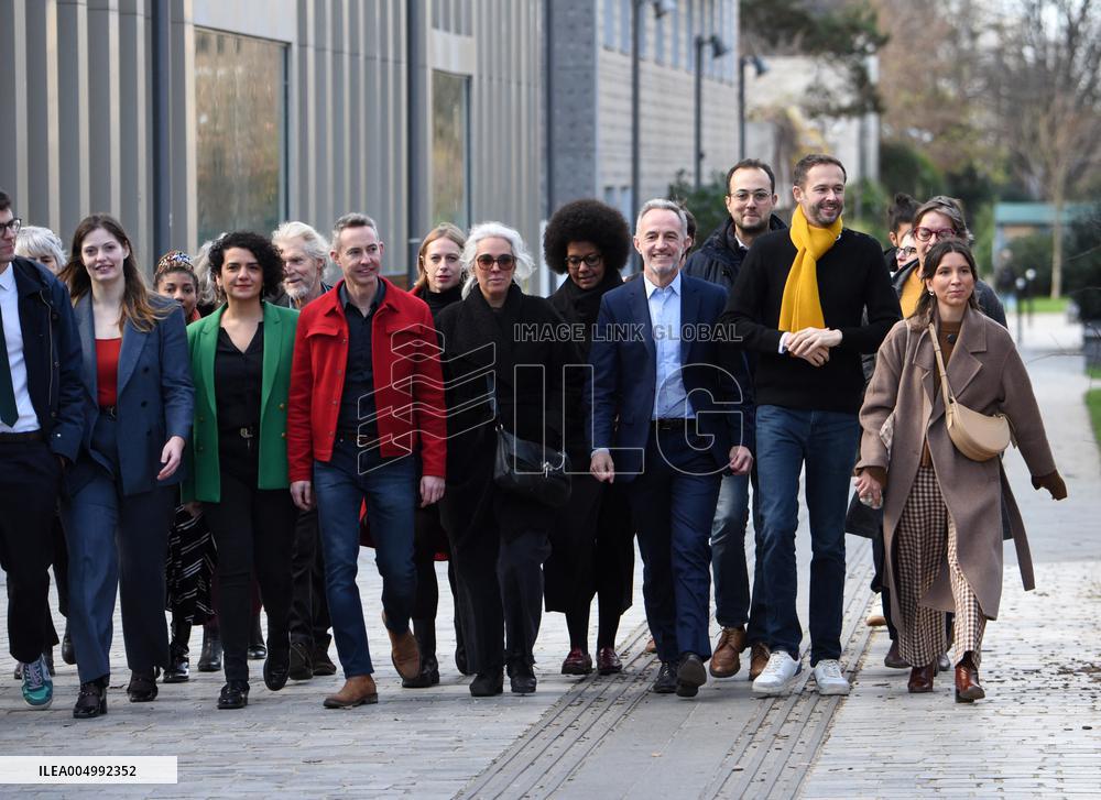 Emmanuel Gregoire Rally Of The Left-Wing Coalition - Paris