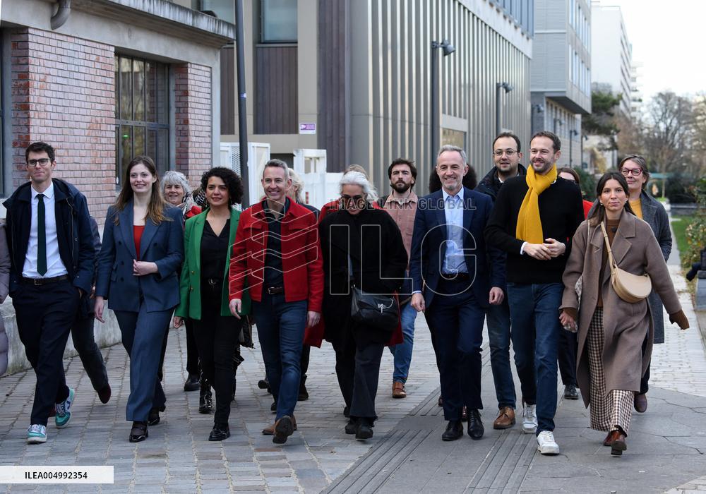 Emmanuel Gregoire Rally Of The Left-Wing Coalition - Paris