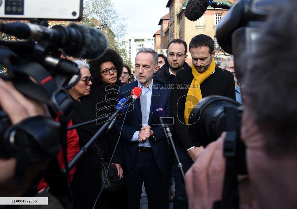 Emmanuel Gregoire Rally Of The Left-Wing Coalition - Paris