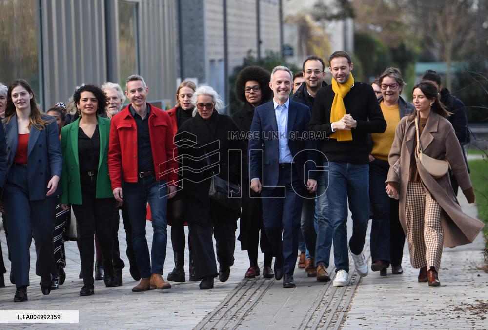 Emmanuel Gregoire Rally Of The Left-Wing Coalition - Paris