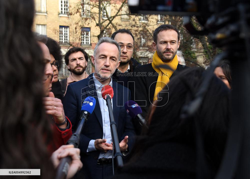 Emmanuel Gregoire Rally Of The Left-Wing Coalition - Paris