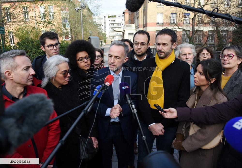 Emmanuel Gregoire Rally Of The Left-Wing Coalition - Paris