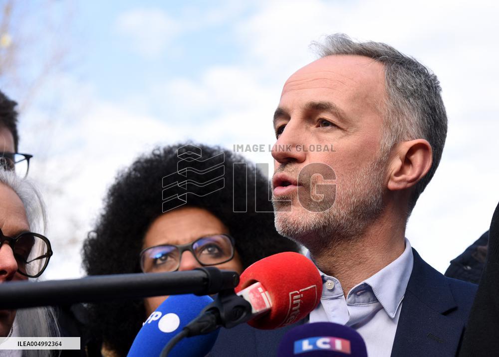 Emmanuel Gregoire Rally Of The Left-Wing Coalition - Paris