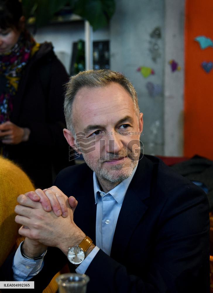 Emmanuel Gregoire Rally Of The Left-Wing Coalition - Paris