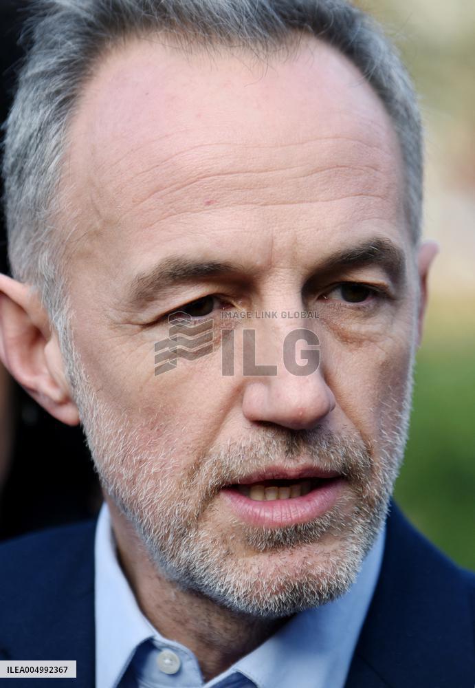 Emmanuel Gregoire Rally Of The Left-Wing Coalition - Paris