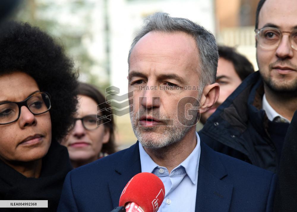 Emmanuel Gregoire Rally Of The Left-Wing Coalition - Paris