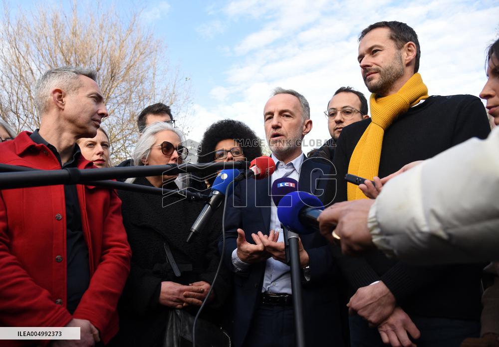 Emmanuel Gregoire Rally Of The Left-Wing Coalition - Paris