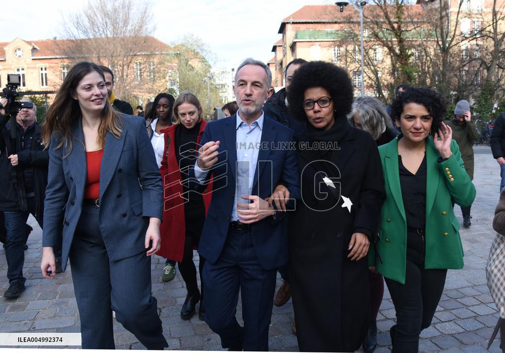 Emmanuel Gregoire Rally Of The Left-Wing Coalition - Paris
