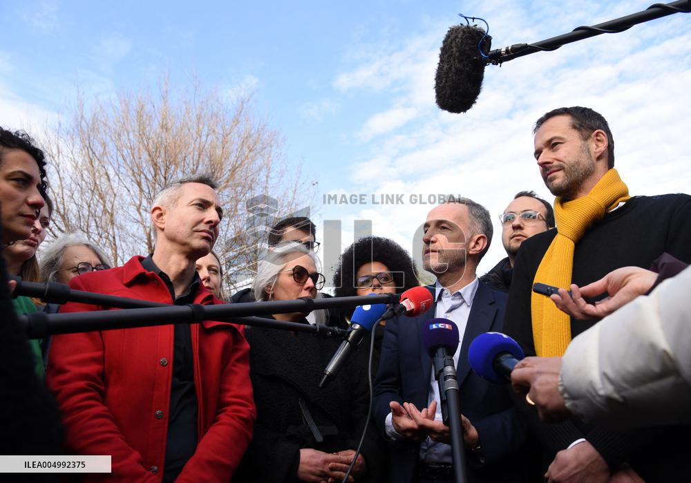 Emmanuel Gregoire Rally Of The Left-Wing Coalition - Paris
