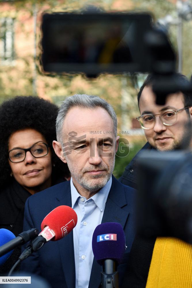 Emmanuel Gregoire Rally Of The Left-Wing Coalition - Paris