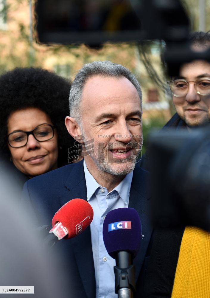 Emmanuel Gregoire Rally Of The Left-Wing Coalition - Paris