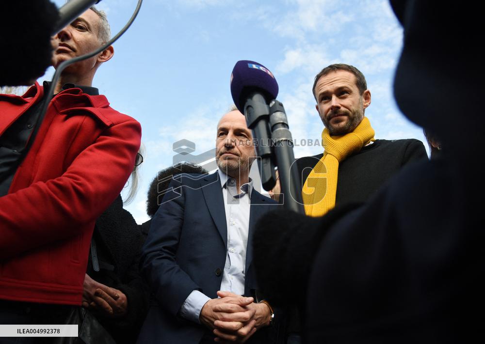 Emmanuel Gregoire Rally Of The Left-Wing Coalition - Paris