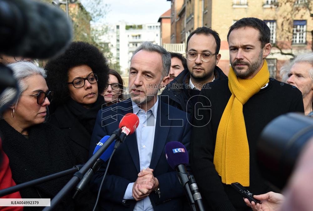 Emmanuel Gregoire Rally Of The Left-Wing Coalition - Paris