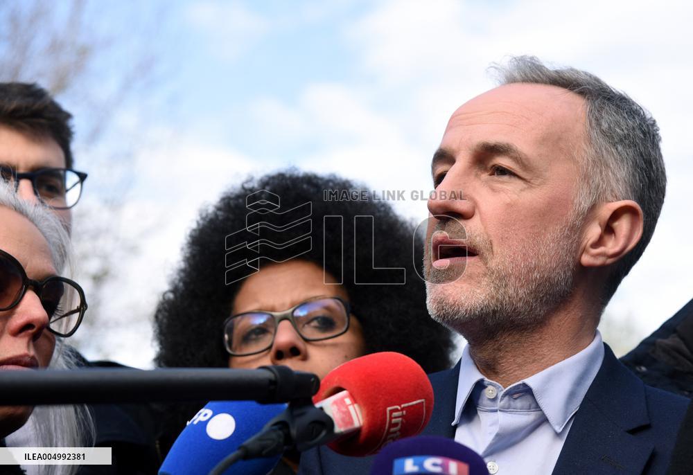 Emmanuel Gregoire Rally Of The Left-Wing Coalition - Paris