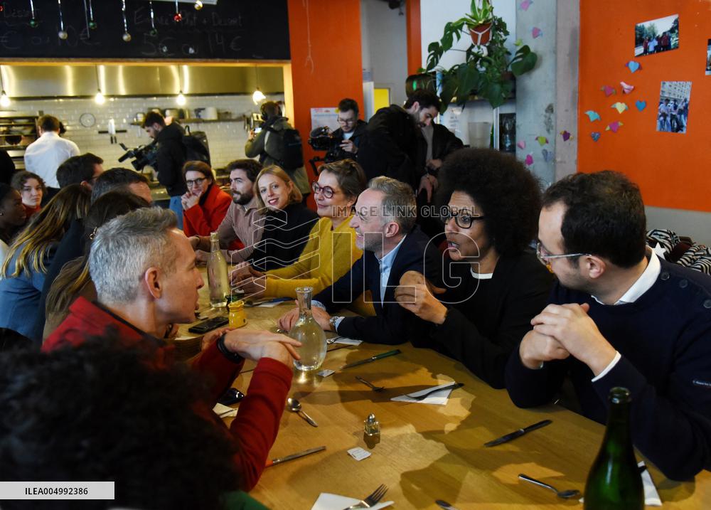 Emmanuel Gregoire Rally Of The Left-Wing Coalition - Paris