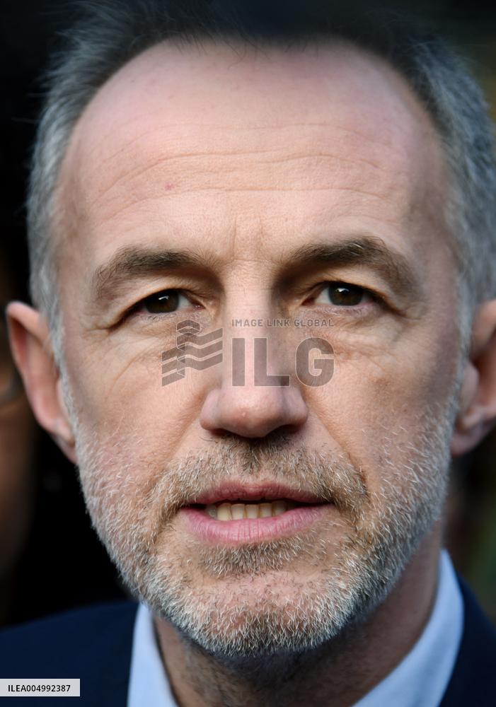 Emmanuel Gregoire Rally Of The Left-Wing Coalition - Paris